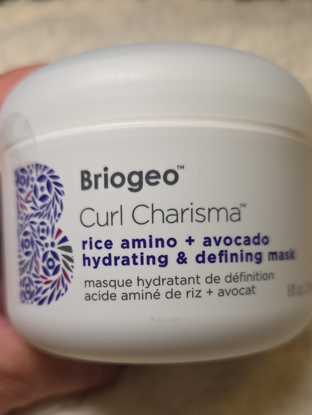 Briogeo Curl Charisma Hydrating & Defining Mask - White with Purple Accent